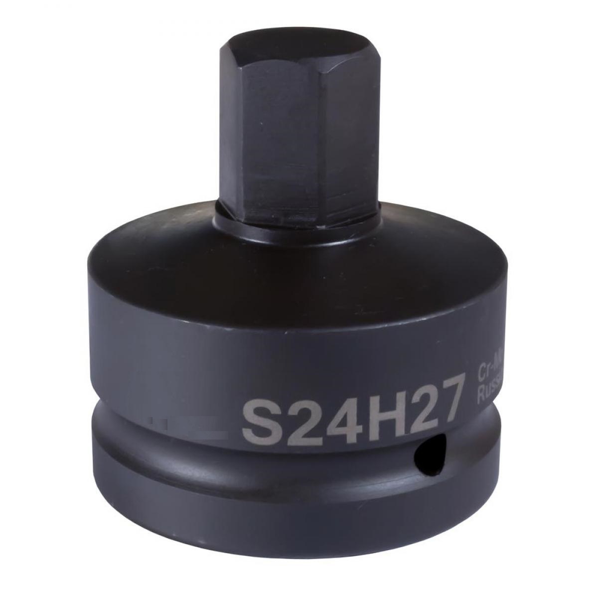 картинка Переходник с квадрата 1 1/2" на внешний шестигранник 27 мм PNG (S24M27H) — Kawasaki-shop.ru KAWASAKI (Япония) поставки промышленного пневмоинструмента в России картинка Переходник с квадрата 1 1/2" на внешний шестигранник 27 мм PNG (S24M27H) — Kawasaki-shop.ru